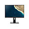 Acer Monitor mit dünnem Rahmen vor weißem Hintergrund, Display zeigt eine Luftaufnahme von Küste und Meer.