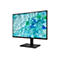 Schwarzer Acer-Monitor vor weißem Hintergrund mit einem Bild von blau-grünen Glasstücken im Wasser auf dem Display.