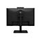 Rückseite eines schwarzen Acer-Monitors mit Standfuß vor weißem Hintergrund.