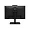 Rückseite eines schwarzen Acer-Monitors mit Standfuß vor weißem Hintergrund.