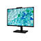 Schwarzer Acer-Monitor mit Webcam am oberen Rand und blauem, abstraktem Wasser-Hintergrund auf weißem Grund.