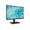 Acer Monitor auf schwarzem Standfuß vor weißem Hintergrund mit abstraktem blau-grünem Wasserhintergrund.