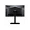 Rückseite eines schwarzen Acer-Monitors auf einem Standfuß vor weißem Hintergrund.