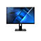 Schwarzer Acer Monitor vor weißem Hintergrund mit blauem, abstraktem Grafikmuster auf dem Display.