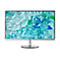 Acer Monitor mit silbernem Standfuß vor weißem Hintergrund. Das Display zeigt blaues, glitzerndes Wasser mit Glasscherben.