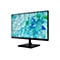 Schwarzer Acer-Monitor vor weißem Hintergrund mit abstraktem, wasserblauem Display-Hintergrundbild.