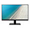 Schwarzer Acer-Monitor mit schmalem Rahmen zeigt ein Strandbild mit türkisblauem Wasser und hellem Sand.