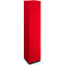 Tall, red, rectangular object with a black base.