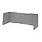 Gray desk attachment, U-shaped, with beveled sides.