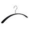 Acryl kleerhanger Rudolf Weber KG Curve, hangerdikte 6 mm, verchroomd, draaibare haak, 4 stuks, zwart