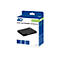 Produktverpackung eines schwarzen ACT USB Card Readers vor weißem Hintergrund.