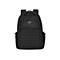 Schwarzer Rucksack mit ACT Logo, gepolsterte Fronttasche und Reißverschlüssen, vor weißem Hintergrund.
