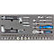 ADB dopsleutelset 1/4', 63-delig, SW 4-13 tot 20-22 mm, chroom vanadium, incl. schuimrubberen inzetstuk, L 400 x B 190 x H 35 mm