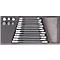 ADB-dubbele steeksleutelset, 18-delig, chroom vanadium, AF 8-19 mm, inzetstuk van hardschuim, L 400 x B 190 x H 35 mm, zilver