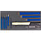 ADB hamerbeitelset, 11-delig, schuimrubberen inzetstuk L 400 x B 190 x H 35 mm, blauw/zwart
