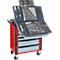 ADB HQ werkplaatswagen, met 190-delige gereedschapsset, 7 laden, duwbeugel, centrale vergrendeling, B 750 x D 475 x H 985 mm, vuurrood RAL 3000