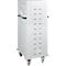 ADB laptop trolley, 10 vakken, voeding, cilinderslot, B 530 x D 500 x H 1250 mm, lichtgrijs RAL 7035