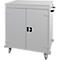 ADB laptop trolley, 16 vakken, voeding, geventileerd, cilinderslot, 67 kg, B 920 x D 500 x H 1060, lichtgrijs RAL 7035
