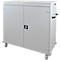 ADB laptop trolley, 30 vakken, voeding, geventileerd, cilinderslot, 107 kg, B 1200 x D 500 x H 1250, lichtgrijs RAL 7035