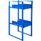 ADB Vatenrek, voor 2x 30/60 liter vaten, H 1200 x B 470 x D 650 mm, lichtblauw RAL 5012