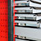 ADB werkplaatswagen HQ, 7 laden, duwbeugel, centrale vergrendeling, B 750 x D 475 x H 985 mm, zilvergrijs RAL 7001