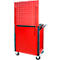 ADB Werkstattwagen HQ, mit Lochwand, 7 Schubladen, Schiebegriff, Zentralverschluss, B 750 x T 475 x H 985 mm, silbergrau RAL 7001