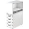 White office shelf with drawers and open compartments, ideal for organization.