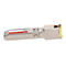 Silbernes Proline SFP-Modul mit RJ45-Anschluss vor weißem Hintergrund.