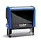 A blue and black Trodat Printy stamp on a white background.