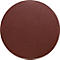 Round, brown sanding disc with a slightly rough surface.
