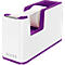 White and purple tape dispenser from Leitz, tape is being rolled out.