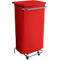 Afvalbak Conticolor, met pedaal, inhoud 110 liter, rood