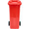 Afvalbak GMT, 140 l, verrijdbaar, rood