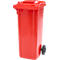 Afvalbak GMT, 140 l, verrijdbaar, rood