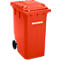 Afvalbak GMT, 360 l, verrijdbaar, rood