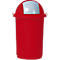 Afvalbak, kunststof, Ø 410 x H 760 mm, 50 liter, rood