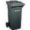 Afvalbak PRO 120 WAVE - verrijdbaar - 120 L - zwartgrijs