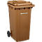 Afvalbak PRO 240 WAVE - verrijdbaar - 240 L - bruin