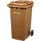 Afvalbak PRO 240 WAVE - verrijdbaar - 240 L - bruin