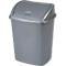 Afvalbak Vepa Bins, inhoud 15 l, met deksel, rechthoekig, L 235 x B 300 x H 405 mm, kunststof, grijs
