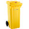 Afvalcontainer GMT, 120 liter, met cilinderslot, geel