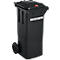 Afvalcontainer GMT, 80 liter, met cilinderslot, antraciet
