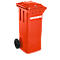 Afvalcontainer GMT, 80 liter, met cilinderslot, rood