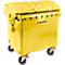 Afvalcontainer MGB 1100 RD, kunststof, rond deksel, 1100 l, geel