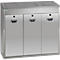 Afvalsorteersysteem VAR 3 x 48 liter, rvs