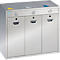 Afvalsorteersysteem VAR 3 x 48 liter, rvs