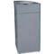 Afvalverzamelaar Orgavente, staal, volume 30 l, driehoekig, B 350 x D 350 x H 760 mm, zelfblussende emmer, zilver