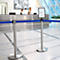 Afzetpaal, 2 stuks + bord, blauw
