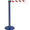Afzetpaal met trekband blauw, trekband rood/wit