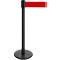 Afzetpaal met trekband GLA 29, zwart, trekband rood